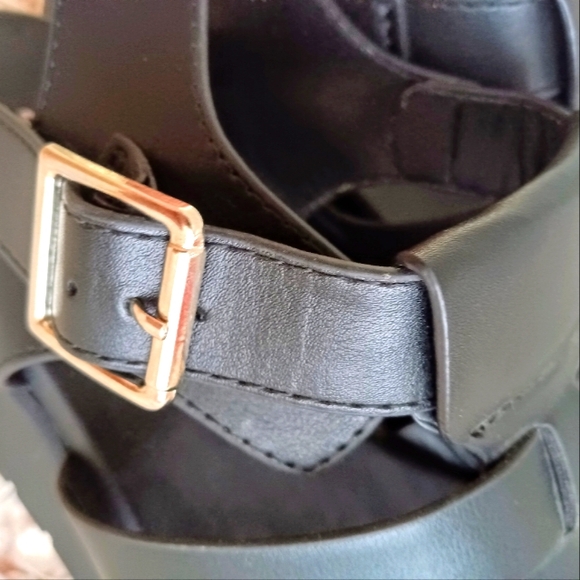 Soda black chunky heel sandals - Picture 6 of 8